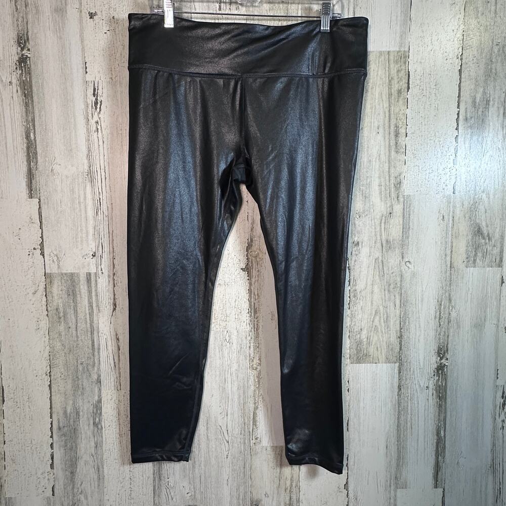 Athleta Charcoal Grey Shimmer Performance Tights – XL – Workout Yoga Athleisure